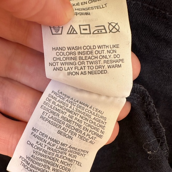 J Crew navy linen pocket tee size XS - Picture 3 of 5